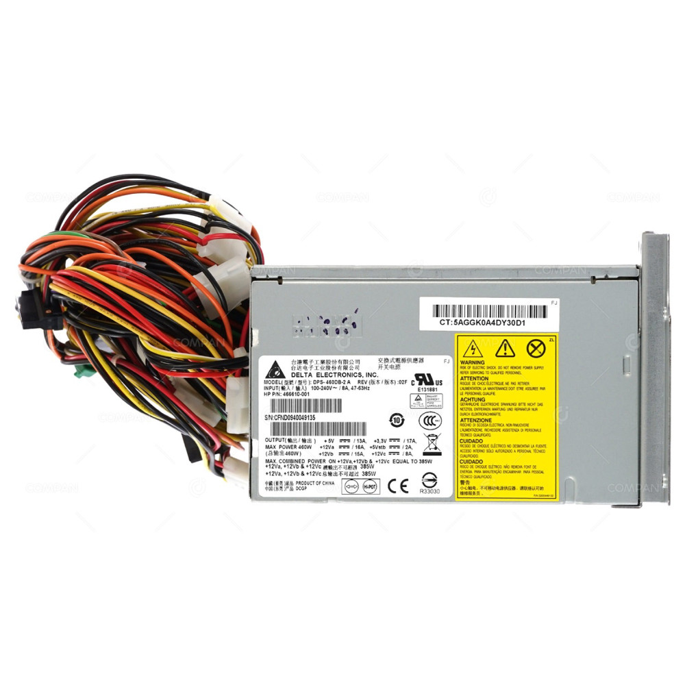 466610-001 HP 460W POWER SUPPLY FOR HP PROLIANT ML150 ML330 G6